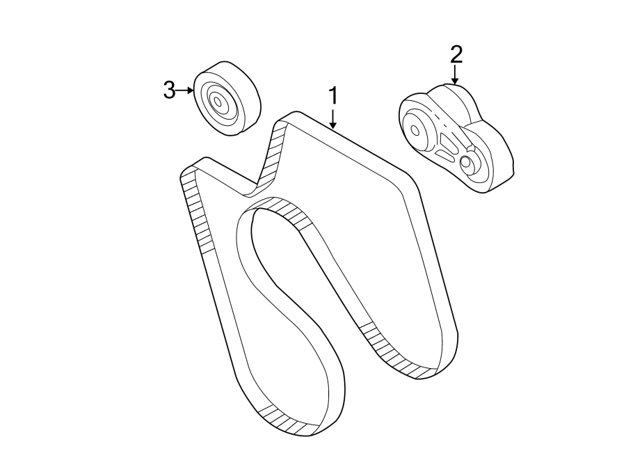 Diagram BELTS & PULLEYS. for your 2017 Buick Regal   