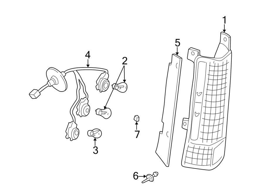 Diagram REAR LAMPS. TAIL LAMPS. for your 2020 Chevrolet Spark  ACTIV Hatchback 