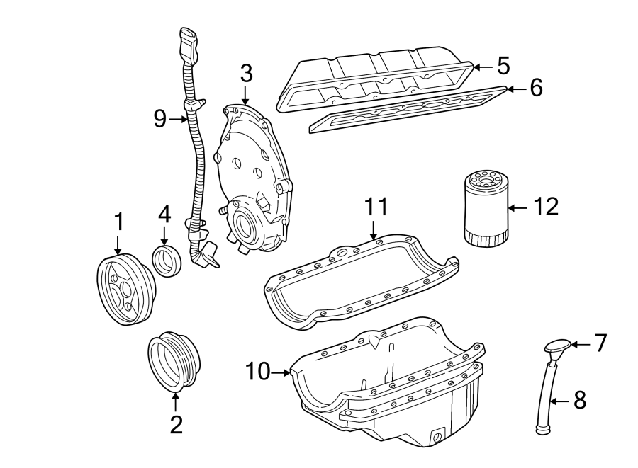 Diagram ENGINE PARTS. for your 2005 Chevrolet Trailblazer EXT   