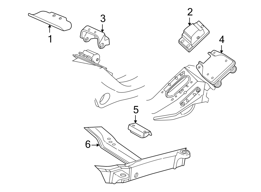 Diagram ENGINE & TRANS MOUNTING. for your 2011 GMC Sierra 2500 HD 6.0L Vortec V8 FLEX A/T 4WD SLT Crew Cab Pickup 