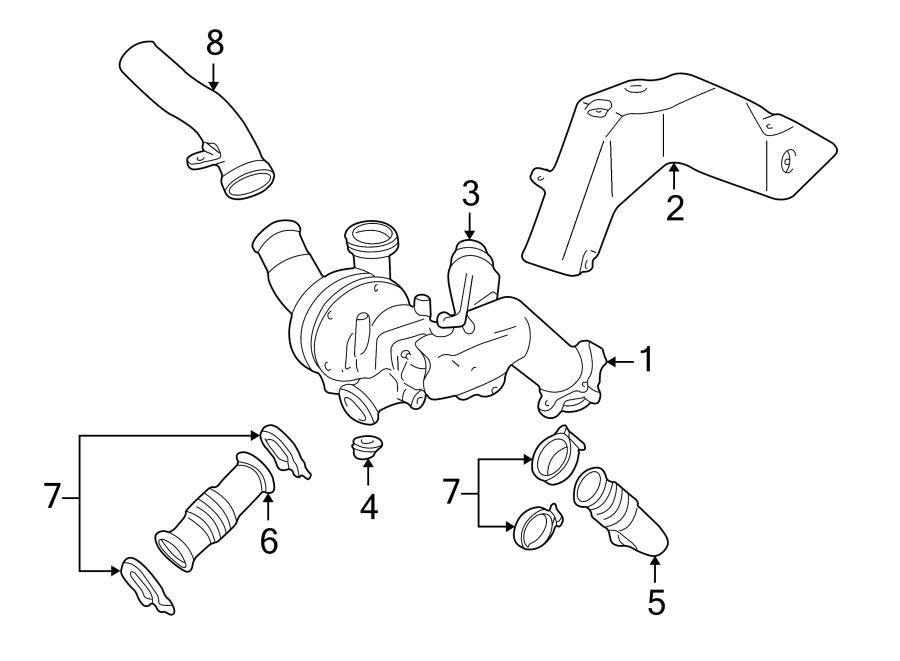 Diagram TURBOCHARGER. for your GMC Savana 2500  