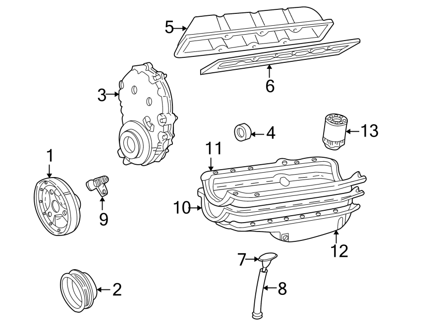 Diagram ENGINE PARTS. for your 2005 Chevrolet Silverado 2500 HD Base Crew Cab Pickup Fleetside  