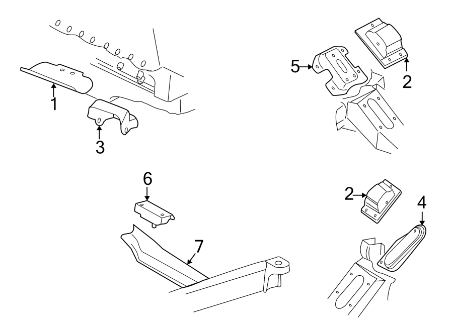 Diagram ENGINE & TRANS MOUNTING. for your 2013 Chevrolet Silverado 3500 HD WT Crew Cab Pickup 6.6L Duramax V8 DIESEL A/T 4WD 