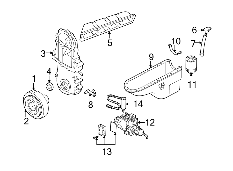 Diagram Engine parts. for your 2005 Chevrolet Suburban 1500   