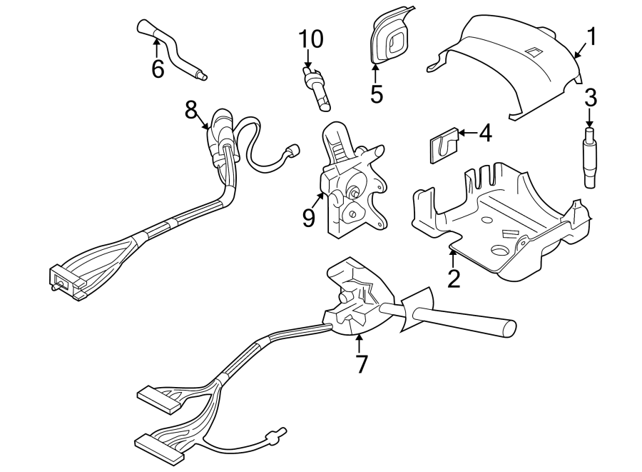 Diagram STEERING COLUMN. SHROUD. SWITCHES & LEVERS. for your 2005 Chevrolet Silverado 1500 Z71 Off-Road Extended Cab Pickup Fleetside  