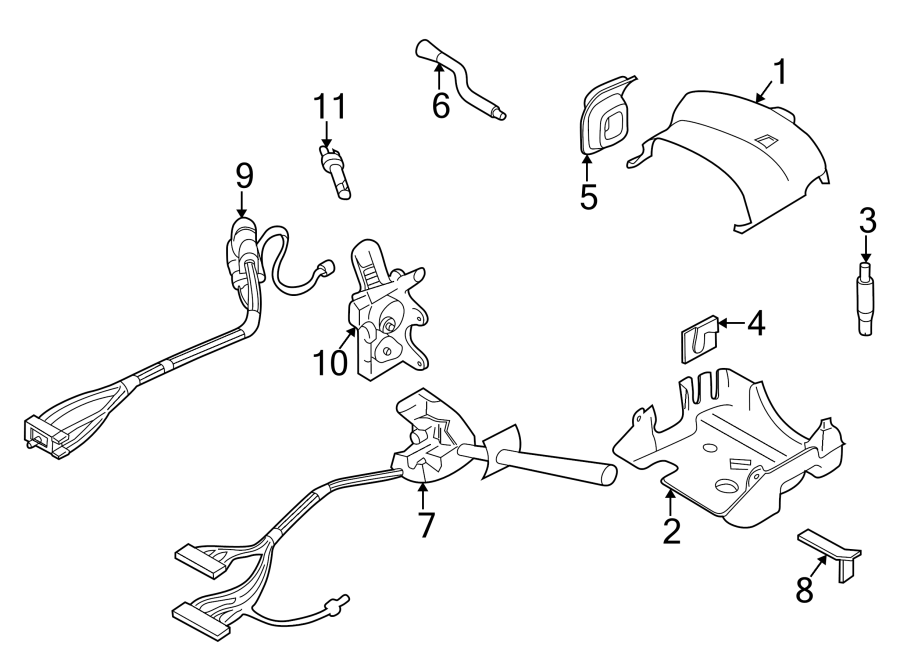 Diagram STEERING COLUMN. SHROUD. SWITCHES & LEVERS. for your 2005 Chevrolet Classic   