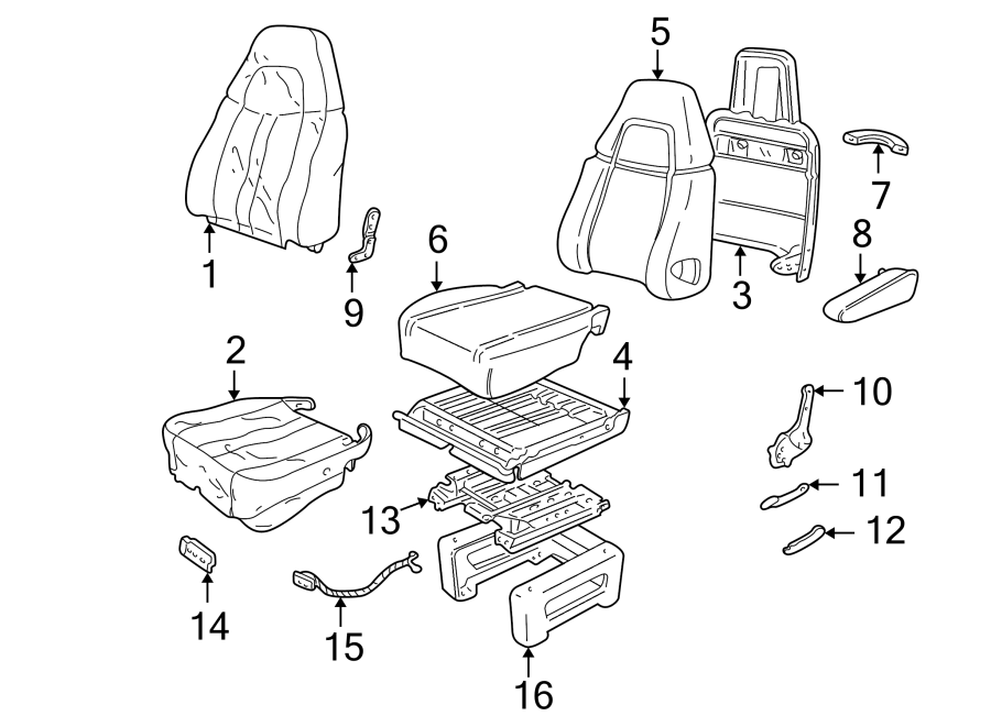 Diagram Restraint systems. Seats & tracks. Front seat components. for your 2011 GMC Sierra 2500 HD 6.6L Duramax V8 DIESEL A/T RWD Denali Crew Cab Pickup Fleetside 