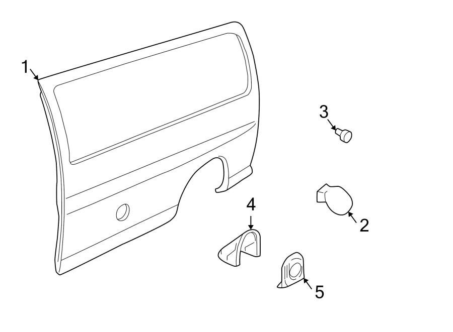 Diagram BODY SIDE PANELS. SIDE PANEL & COMPONENTS. for your 2005 Chevrolet Monte Carlo   