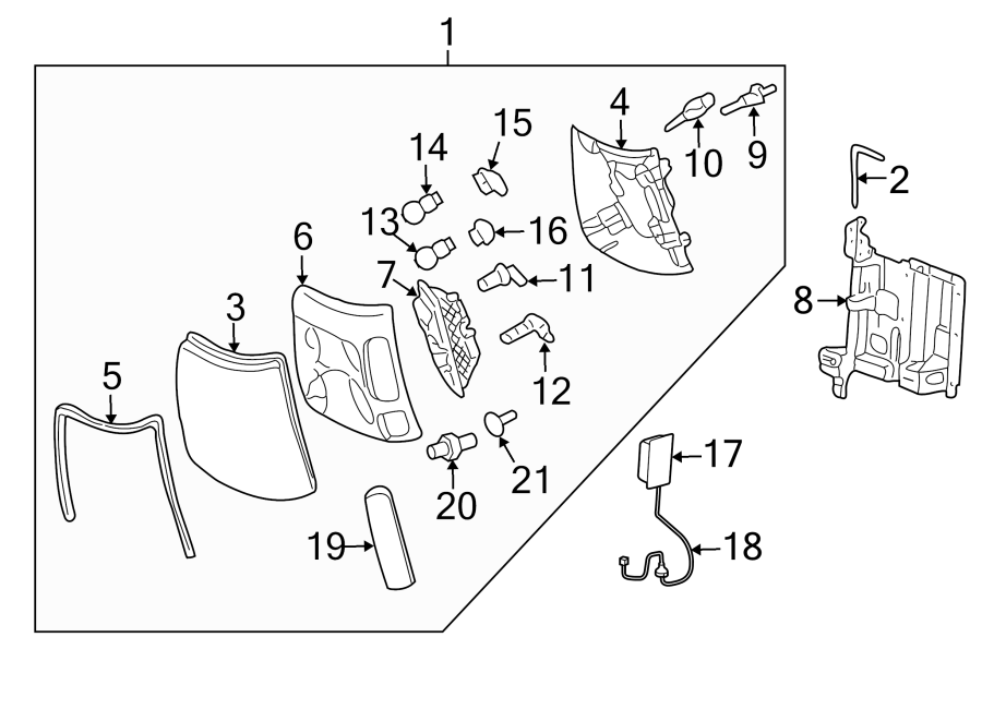 Diagram FRONT LAMPS. HEADLAMP COMPONENTS. SIDE MARKER LAMPS. for your 2007 GMC Sierra 1500 Classic SL Crew Cab Pickup 4.8L Vortec V8 A/T RWD 