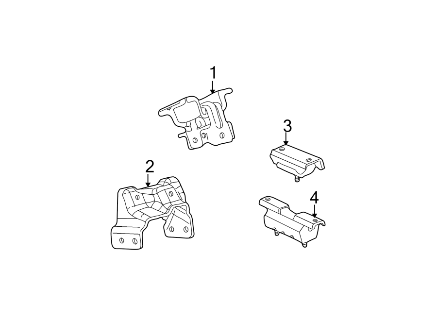 Diagram ENGINE & TRANS MOUNTING. for your 2002 Chevrolet Camaro  Z28 Coupe 