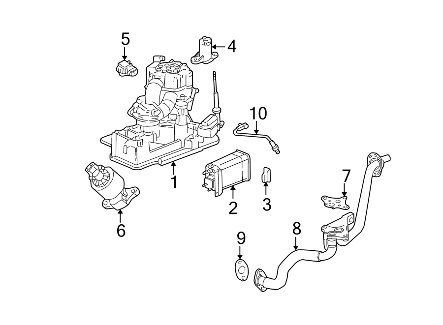 Diagram EMISSION SYSTEM. EMISSION COMPONENTS. for your 2013 Chevrolet Suburban 1500 LTZ Sport Utility 5.3L Vortec V8 FLEX A/T 4WD 