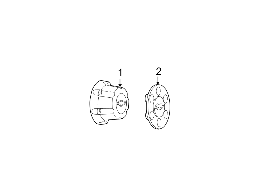 Diagram WHEELS. COVERS & TRIM. for your 2005 Chevrolet Silverado 1500 Z71 Off-Road Crew Cab Pickup 6.0L Vortec V8 A/T 4WD 