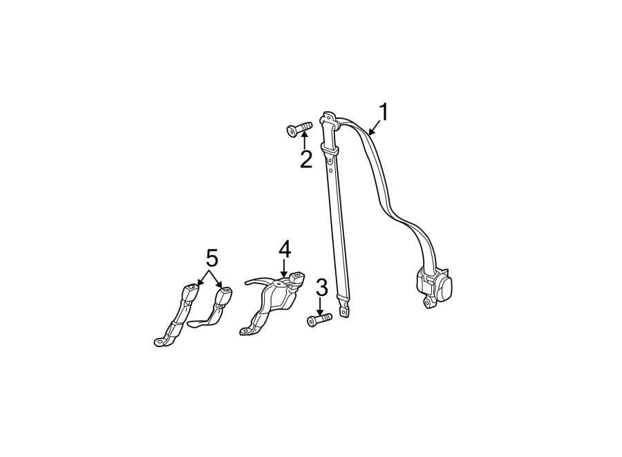 RESTRAINT SYSTEMS. REAR SEAT BELTS. Diagram