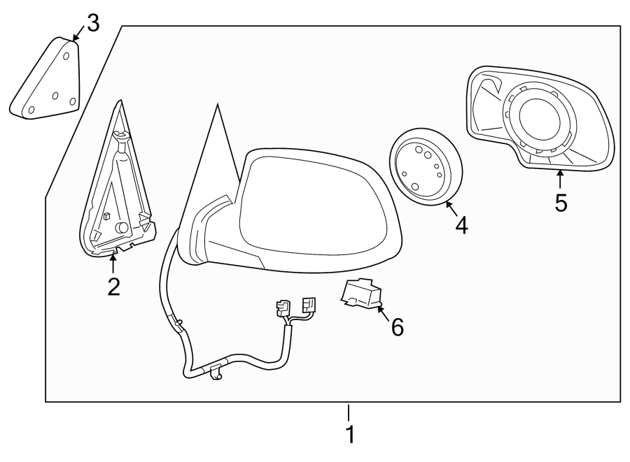 Diagram FRONT DOOR. OUTSIDE MIRRORS. for your 1986 Buick Century   