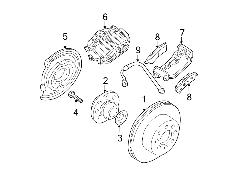 Diagram REAR SUSPENSION. BRAKE COMPONENTS. for your 2005 GMC Envoy Denali Sport Utility  