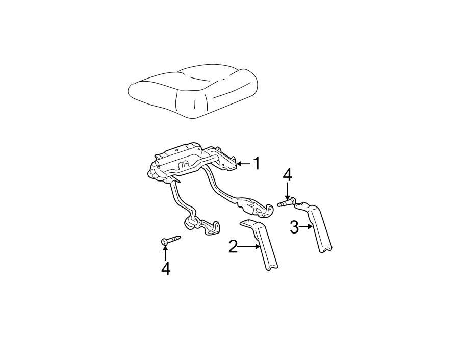 Diagram SEATS & TRACKS. TRACKS & COMPONENTS. for your Cadillac ATS  