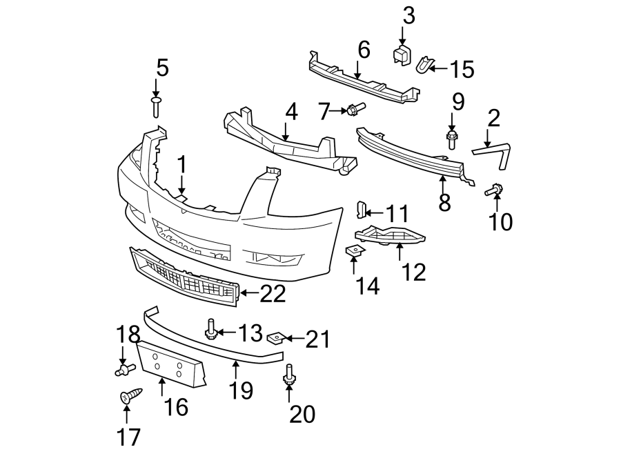 FRONT BUMPER. BUMPER & COMPONENTS. Diagram