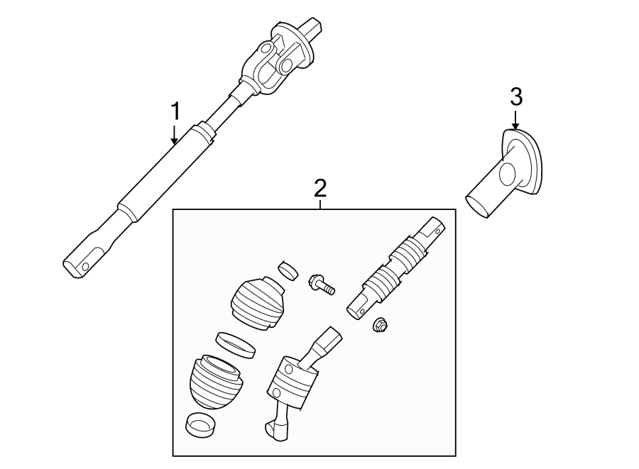 STEERING COLUMN. LOWER COMPONENTS.