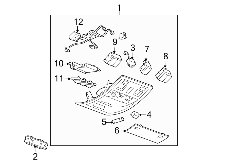 Diagram OVERHEAD CONSOLE. for your 2013 Chevrolet Captiva Sport   