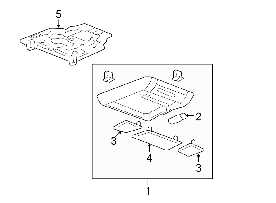 Diagram OVERHEAD CONSOLE. for your 2013 Cadillac