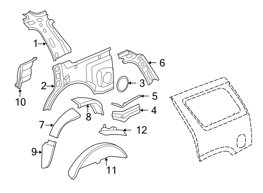 10Quarter panel. Inner components.https://images.simplepart.com/images/parts/motor/fullsize/GC07790.png