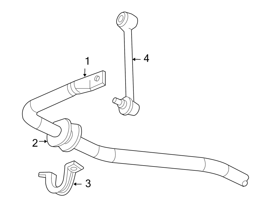 REAR SUSPENSION. STABILIZER BAR & COMPONENTS.