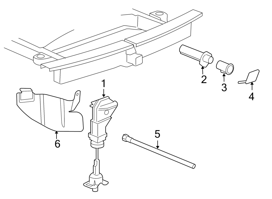 Diagram REAR BODY. SPARE TIRE CARRIER. for your 2013 Chevrolet Tahoe  SSV Sport Utility  