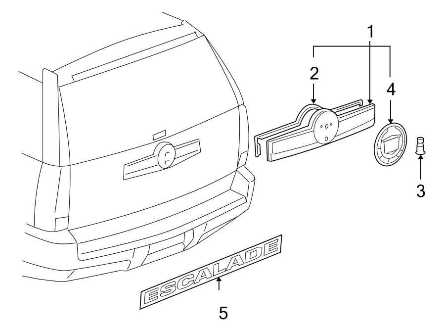 Diagram EXTERIOR TRIM. for your Chevrolet Bolt EV  