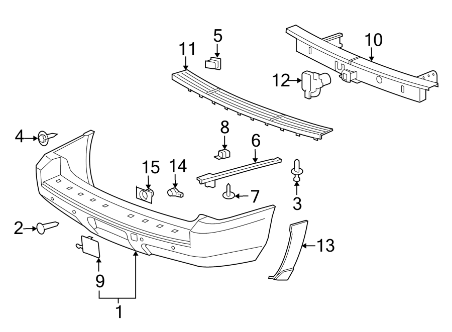 REAR BUMPER. BUMPER & COMPONENTS. Diagram