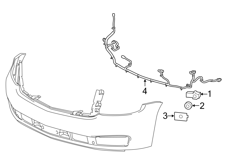 Diagram FRONT BUMPER. ELECTRICAL COMPONENTS. for your GMC Yukon  