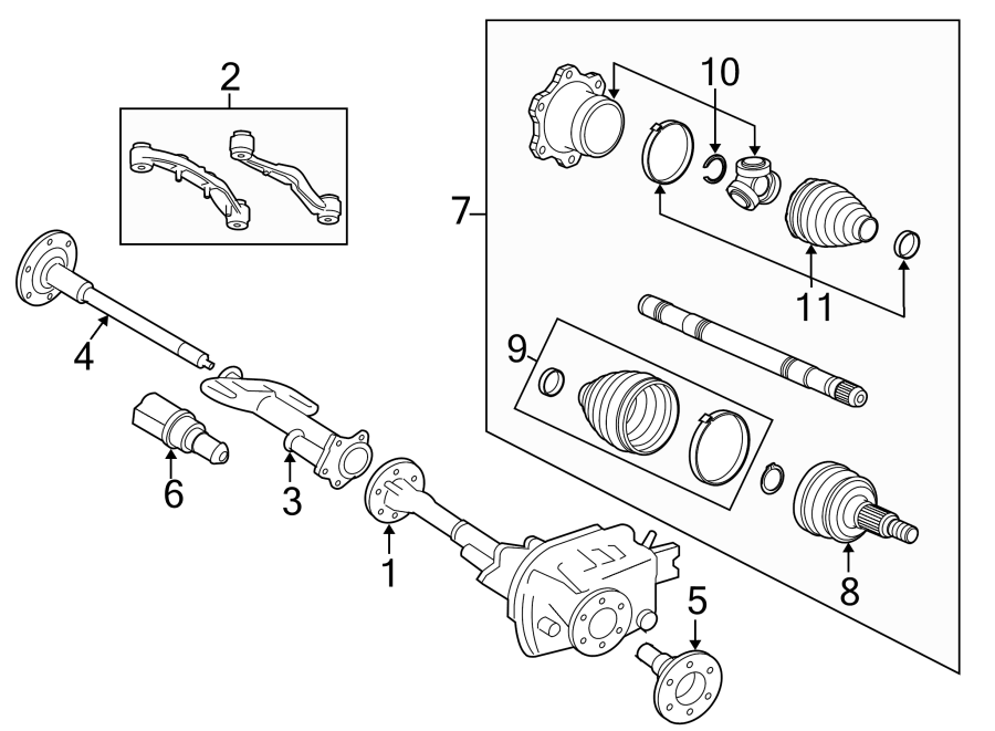 Diagram FRONT SUSPENSION. CARRIER & FRONT AXLES. for your 2012 GMC Sierra 2500 HD 6.6L Duramax V8 DIESEL A/T 4WD WT Standard Cab Pickup Fleetside 