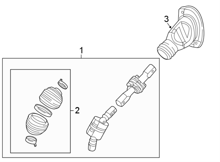 STEERING COLUMN. LOWER COMPONENTS. Diagram
