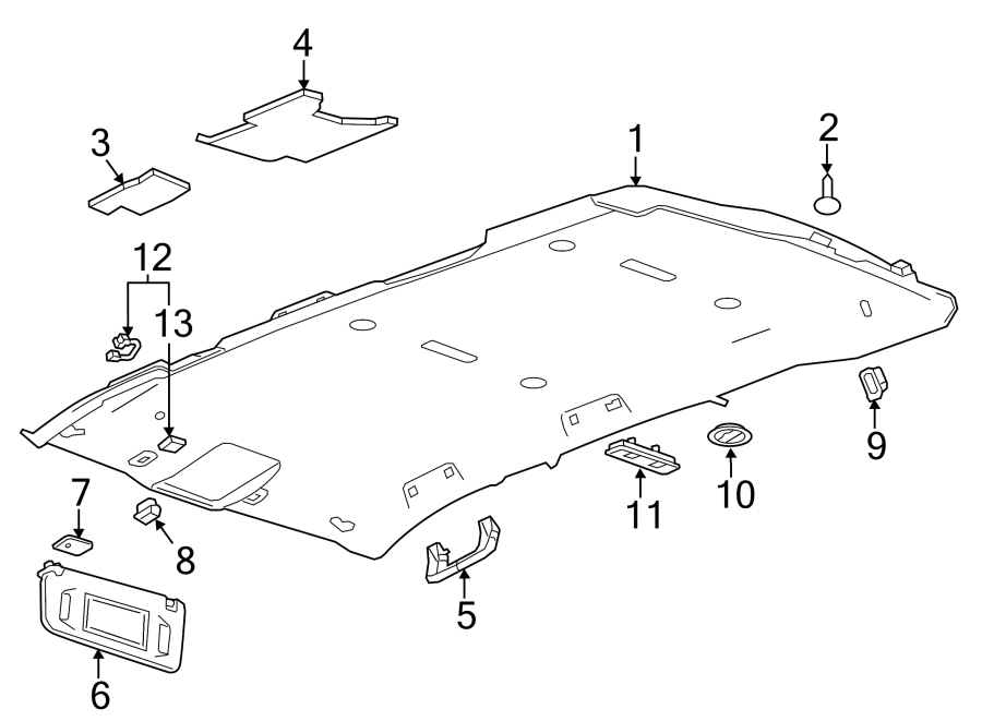 Diagram INTERIOR TRIM. for your Chevrolet