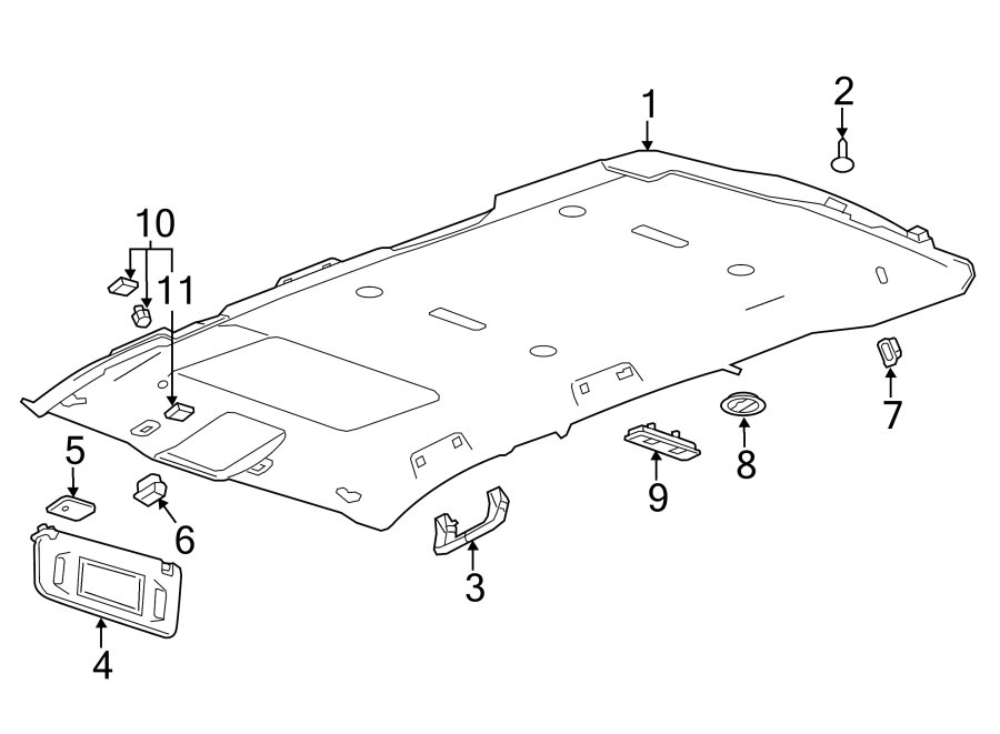 Diagram INTERIOR TRIM. for your Chevrolet