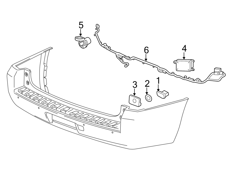 Diagram REAR BUMPER. ELECTRICAL COMPONENTS. for your 2001 Buick Century   