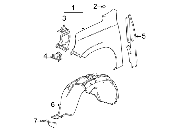 Diagram Fender & components. for your 2019 Chevrolet Suburban 3500 HD   