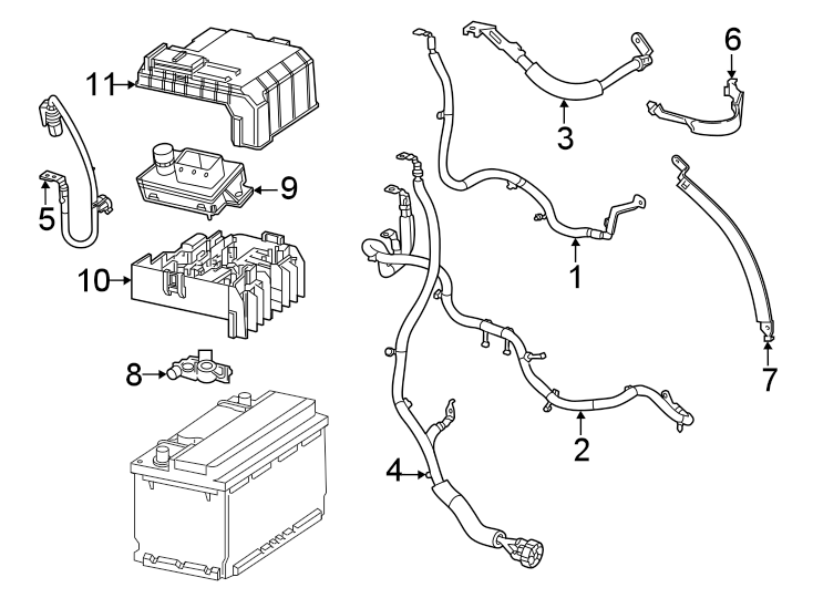 Battery cables.