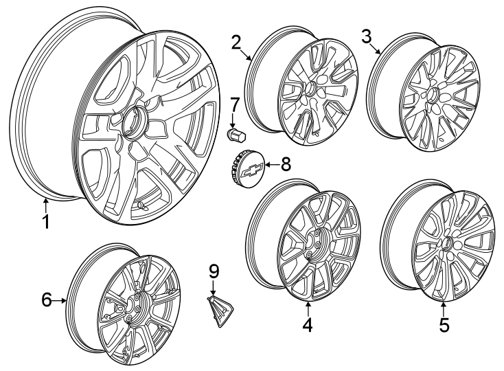 Aluminum wheels. Chevrolet TAHOE.