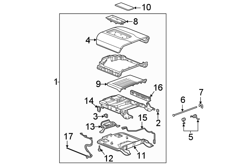 Center console. Diagram