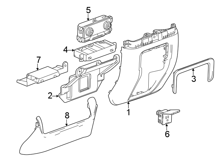 Diagram Center console. for your 2001 Buick Century   