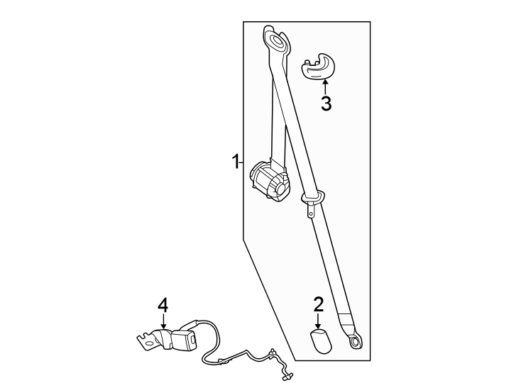 Restraint systems. Rear seat belts.