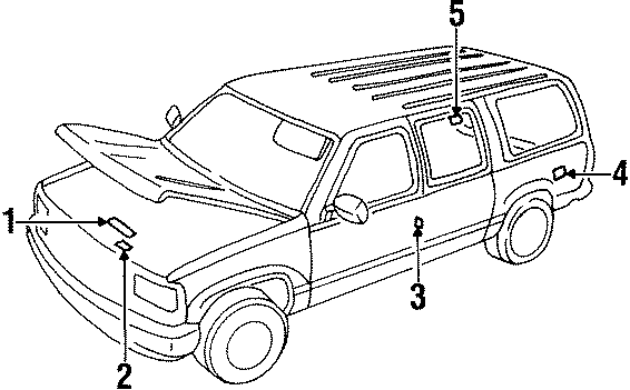 Diagram INFORMATION LABELS. for your 2019 Chevrolet Silverado   