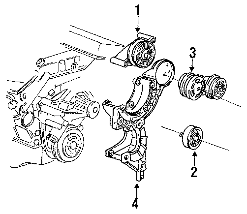 Diagram BELTS & PULLEYS. for your 2012 GMC Sierra 2500 HD 6.6L Duramax V8 DIESEL A/T 4WD WT Extended Cab Pickup Fleetside 