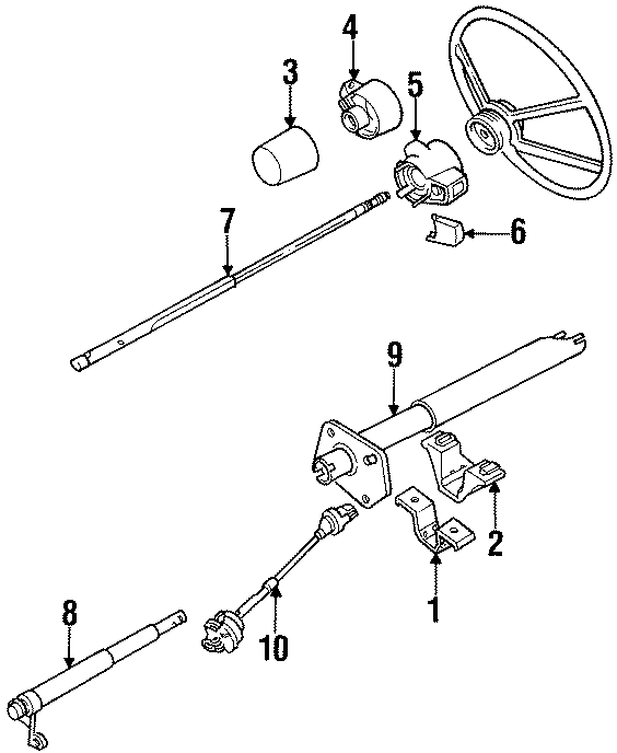 Diagram HOUSING & COMPONENTS. SHAFT & INTERNAL COMPONENTS. SHROUD. STEERING COLUMN ASSEMBLY. SWITCHES & LEVERS. for your 2018 Chevrolet Spark  LS Hatchback 