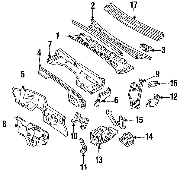 Diagram COWL. for your GMC Yukon  