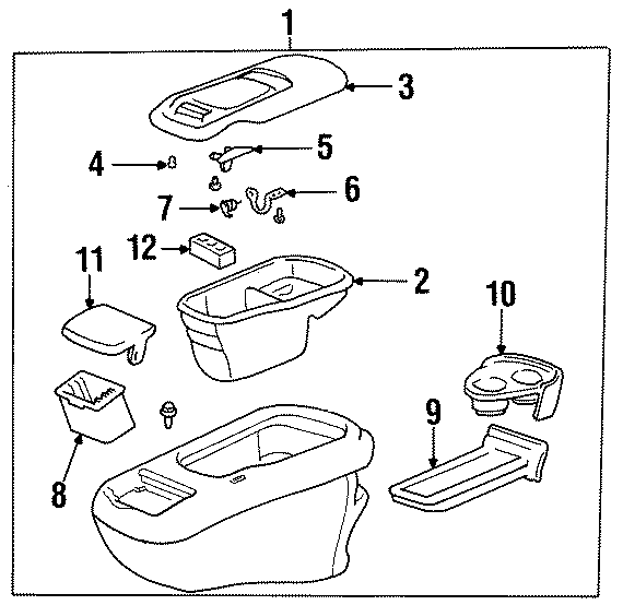 Diagram CONSOLE. CENTER. for your 2013 Chevrolet Spark   