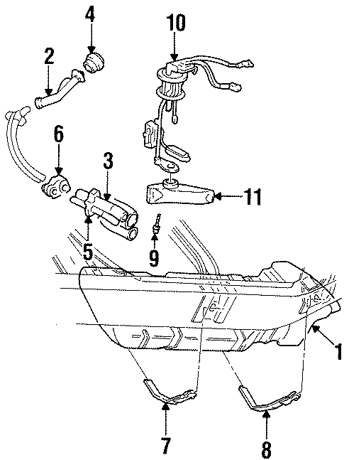 Diagram FUEL SYSTEM COMPONENTS. for your 2013 Chevrolet Express 2500   