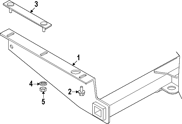 Diagram REAR BUMPER. TRAILER HITCH COMPONENTS. for your 2018 GMC Sierra 2500 HD 6.0L Vortec V8 FLEX A/T 4WD SLE Extended Cab Pickup 