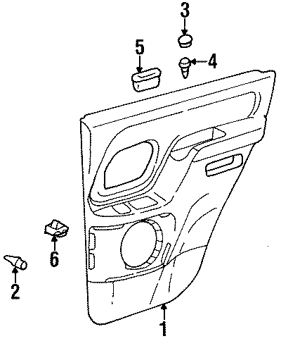 REAR DOOR. INTERIOR TRIM.