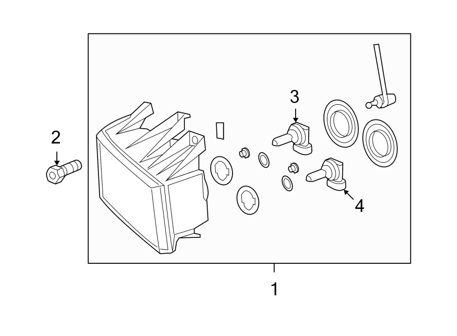 Diagram Front lamps. Headlamp components. for your 2020 Chevrolet Camaro 6.2L V8 M/T SS Convertible 